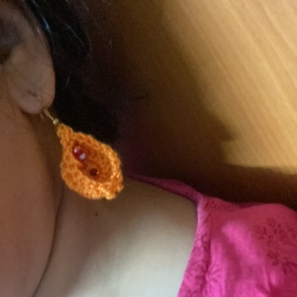 Combo of 5 crochet hoop earrings - Picture 8 of 8